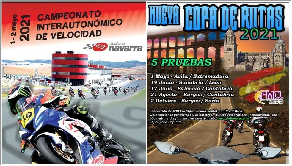 Cartel informativo de las carreras