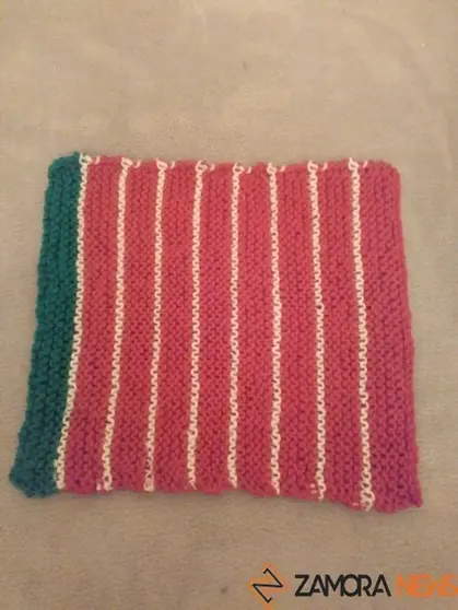 Bandera zamorana realizada a crochet