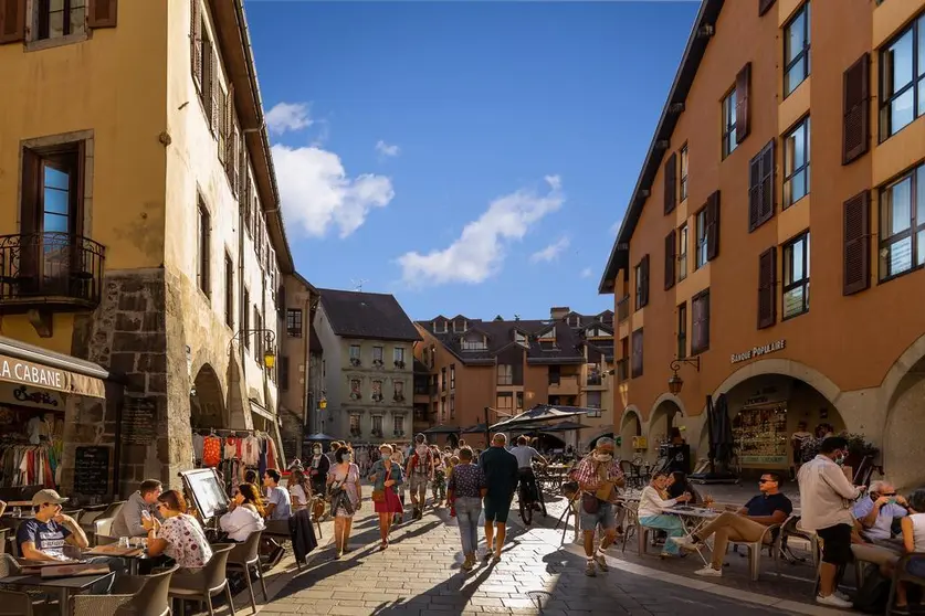 La ciudad francesa de Annecy, al sureste de Francia