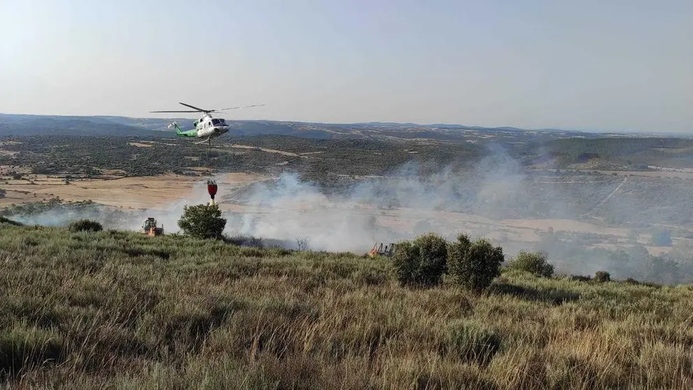 Incendio en Figueruela de Arriba. Fotografía: AMALISTE (Agentes Medioambientales de Aliste)