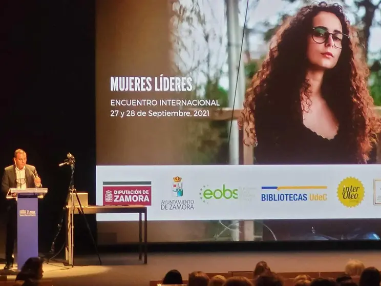 El presidente de la Diputación, Francisco Requejo, durante la presentación del Encuentro de Mujeres Líderes de las Américas