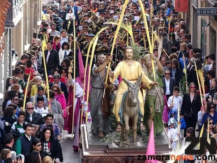Procesión de La Borriquita en el Domingo de Ramos. Fotografía de archivo