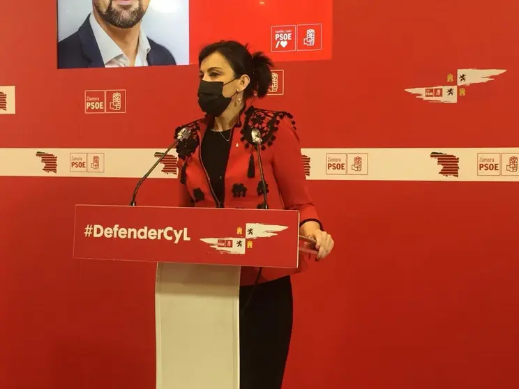 Ana Sánchez en el PSOE de Zamora. | FOTO: Estefanía Vega