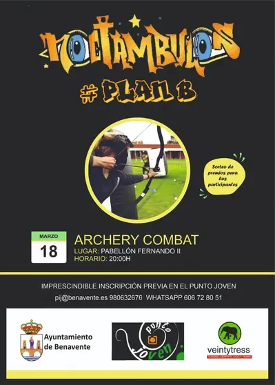 Cartel actividad ARCHERY COMBAT en Benavente