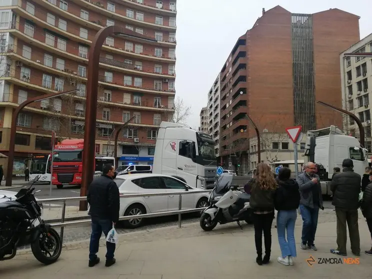 Imagen de archivo de la huelga transportes en Zamora