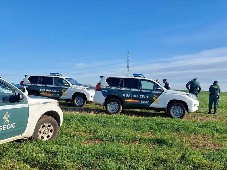 Operativo de búsqueda del desaparecido en Cerecinos del Carrizal. Fotografía: Guardia Civil