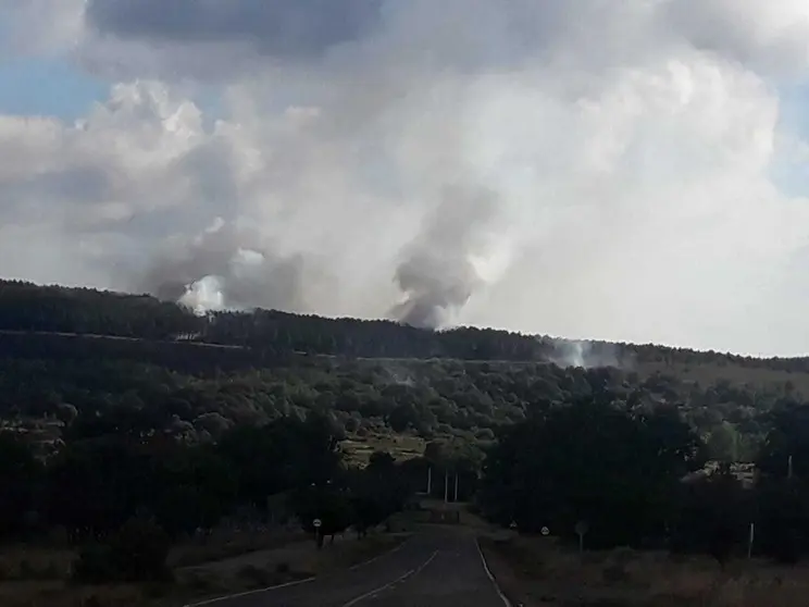 Incendio en Sierra de la Culebra
