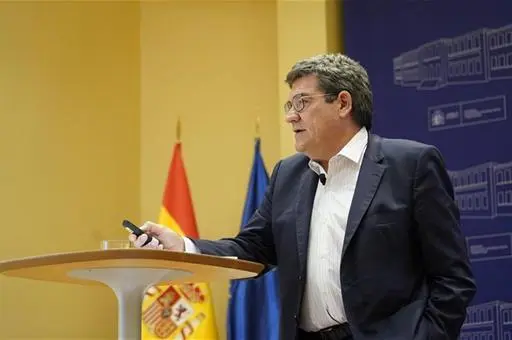 El ministro de Inclusión, Seguridad Social y Migraciones, José Luis Escrivá, durante la presentación del informe