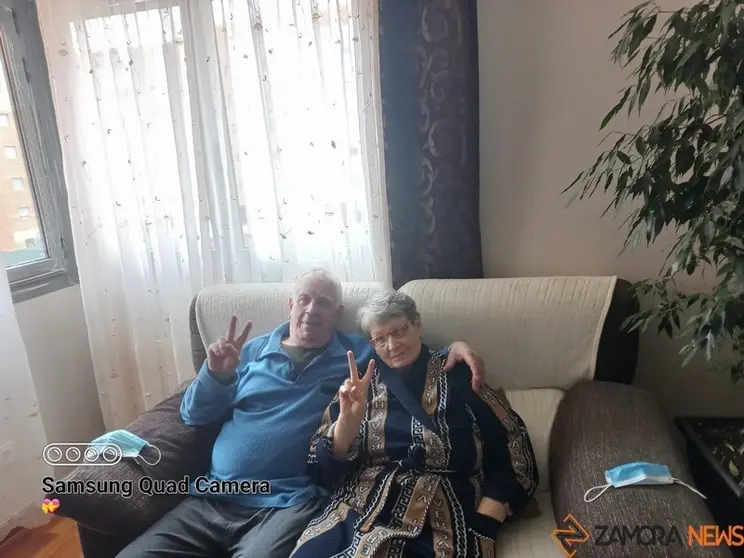 Valentina y Aleksander, en su casa de Zamora