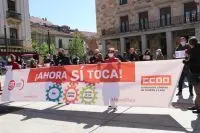 Concentración de UGT y CCOO a favor de derogar la reforma laboral. Foto de Archivo