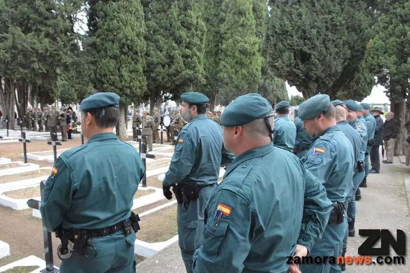 Foto de archivo durante un acto militar en el cementerio de San Atilano en Zamora