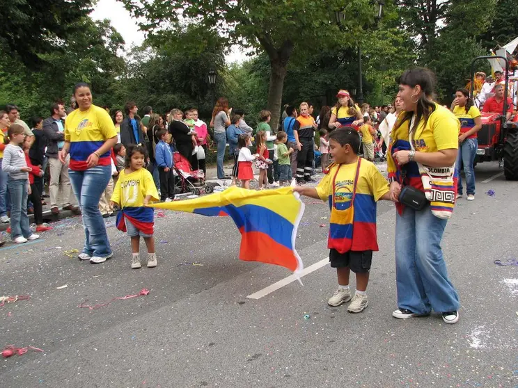 Una familia de colombianos durante una fiesta