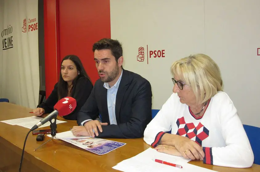 PSOE Zamora. Inmaculada García Rioja, Antidio Fagúndez y Ana García