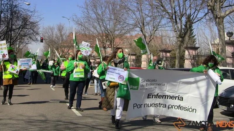 Imagen de archivo de una concentración de enfermeras en Valladolid convocada por USCAL