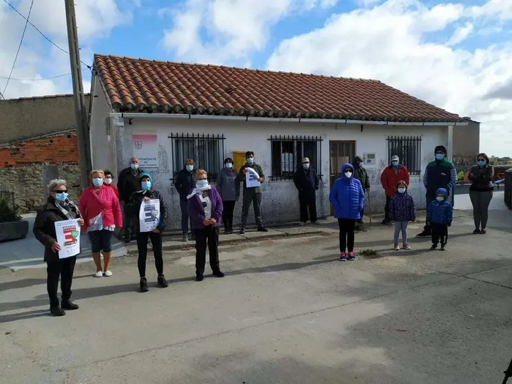 Protesta el pasado mes de septiembre en el consultorio médico de Gáname