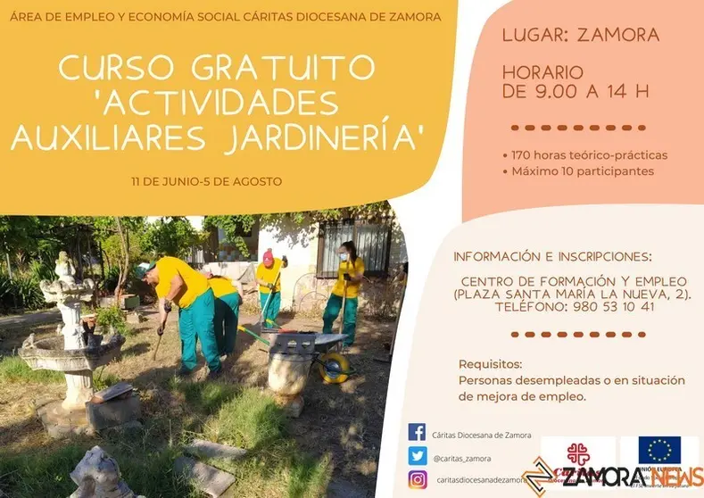 Curso de Jardinería de Cáritas