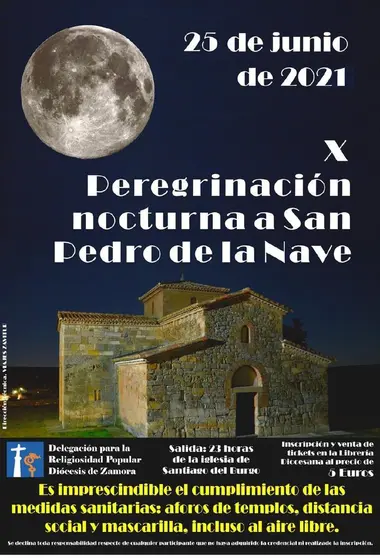 Cartel de la X Peregrinación nocturna a San Pedro de la Nave