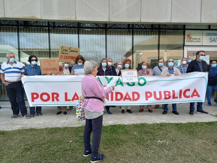 Última protesta en Bermillo de Sayago este sábado, 2 de octubre.. CEDIDA