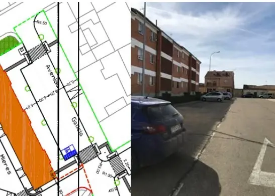 Plano corte tráfico en el barrio de San Isidro de Benavente