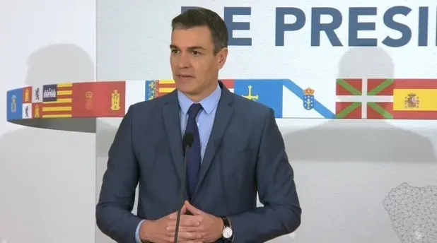 Pedro Sánchez, durante una rueda declaración previo a la reunión de la XXVI Conferencia de Presidentes