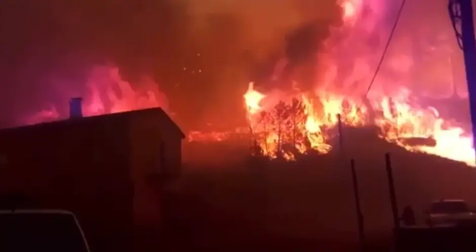 Imagen de archivo del incendio de este verano en San Martín de Tábara