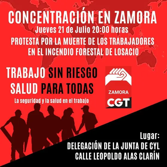 Concentración protesta incendio Losacio