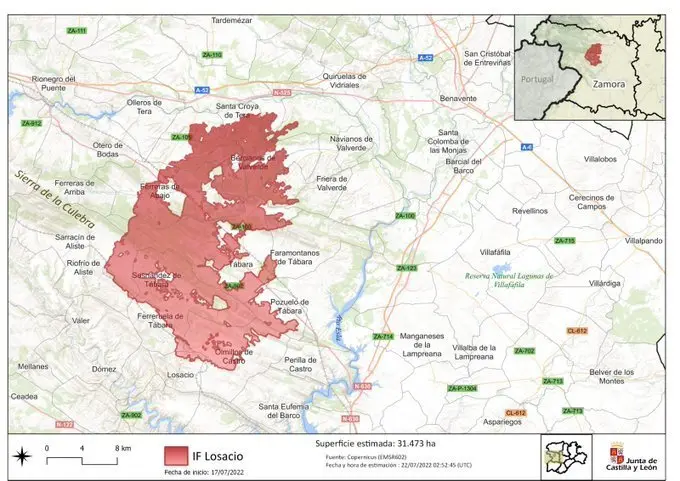 Mapa COPERNICUS. Fuente: @CopernicusEMS