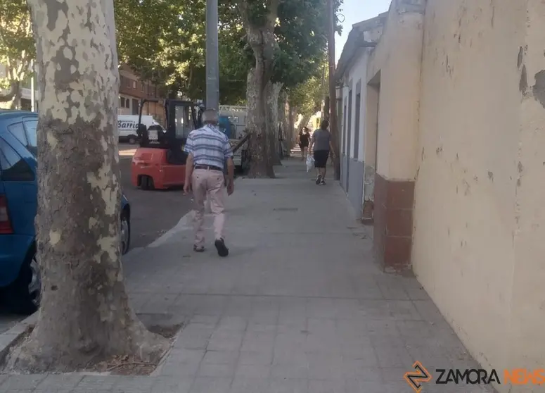 Viandantes por la calle Salamanca de Zamora