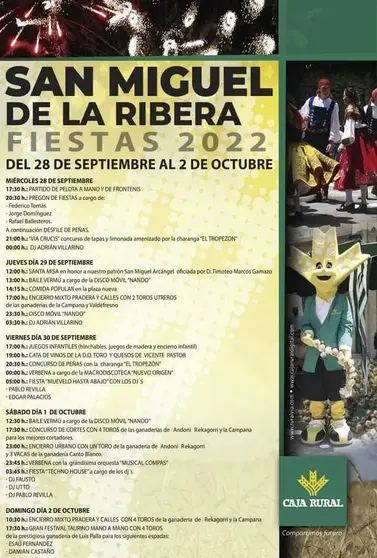 Programa Fiestas de San Miguel de la Ribera 2022