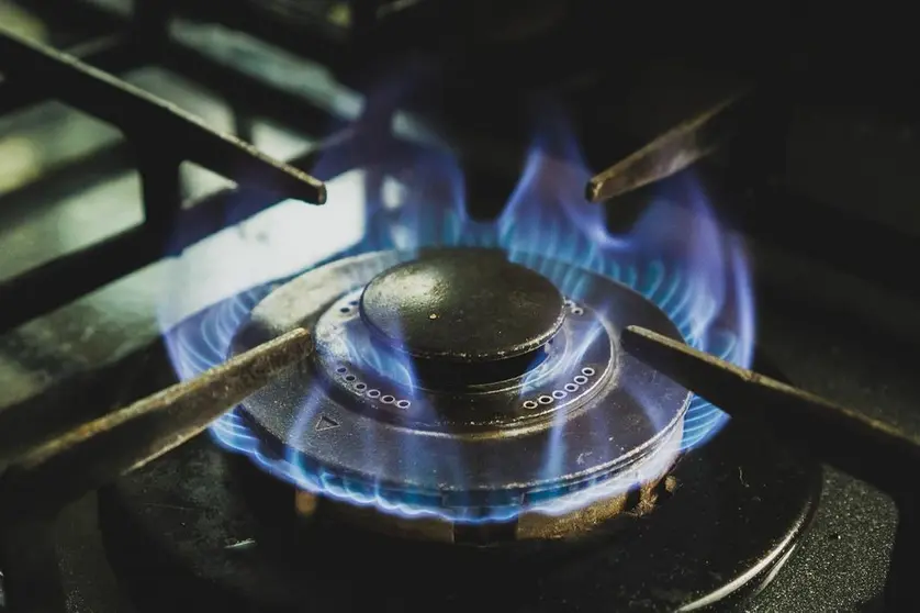 Cocina de gas. Fotografía de archivo