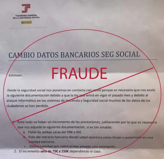 Carta fraude Seguridad Social