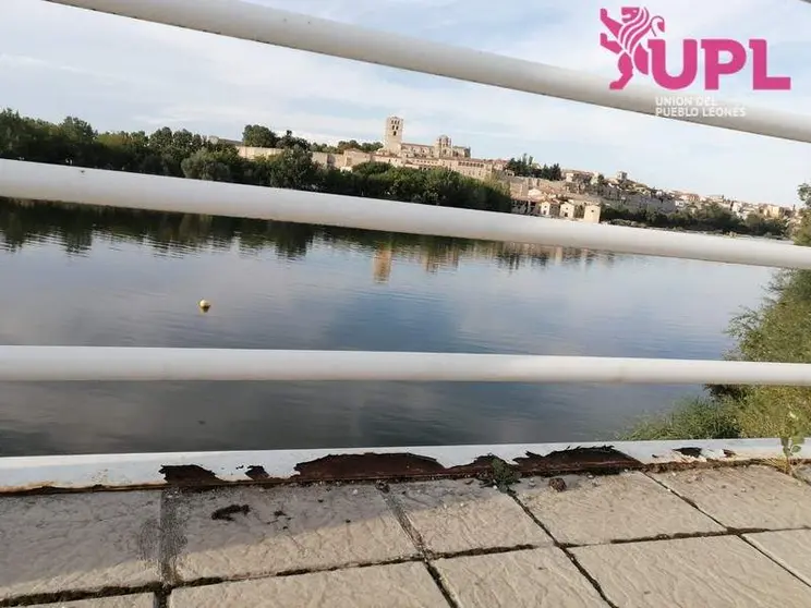 Parte oxidada del Puente de los Poetas