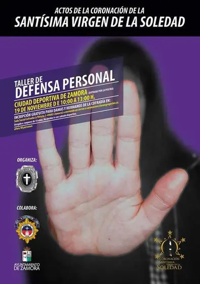 Cartel taller de defensa personal