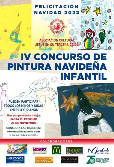 Cartel concurso pintura infantil cartel navideño