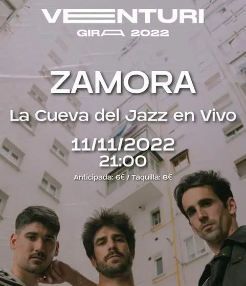 Cartel de la actuación de Venturi en Zamora