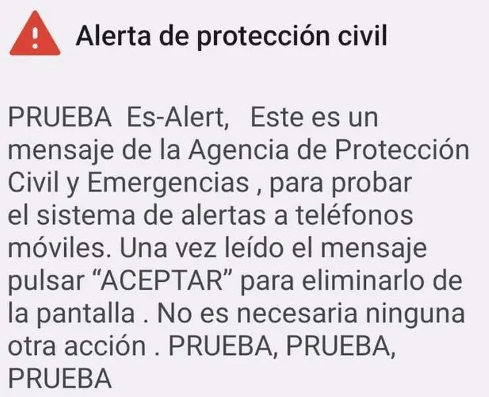 Mensaje recibido por algunos vecinos de Sanabria