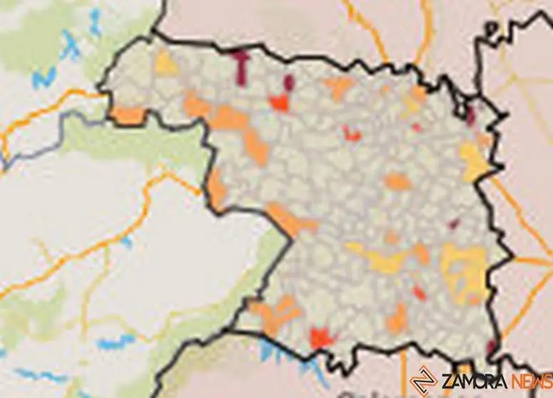 Mapa de incidencia por municipios