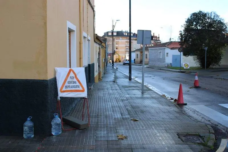 Obras en calle de La Salud