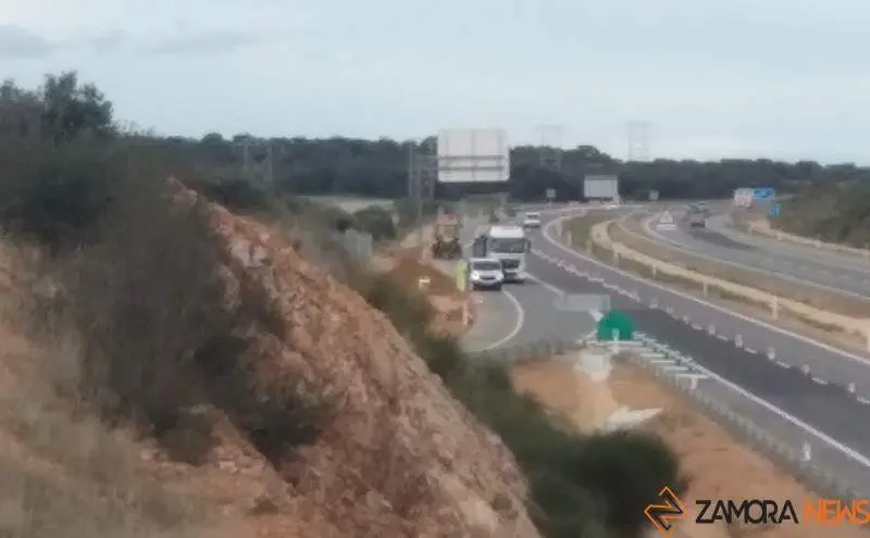 Obras en la salida 238 de la A-66