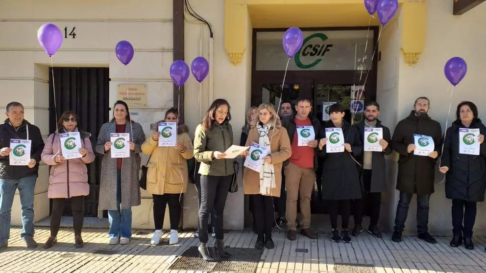 CSIF Zamora durante la manifestación con motivo del 25N