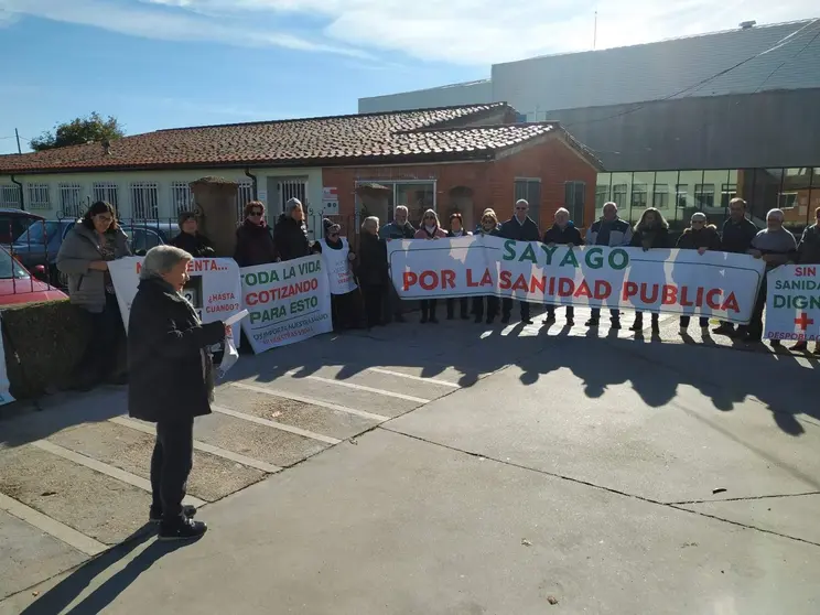 Protesta sanidad rural Bermillo. Fotografía: CEDIDA