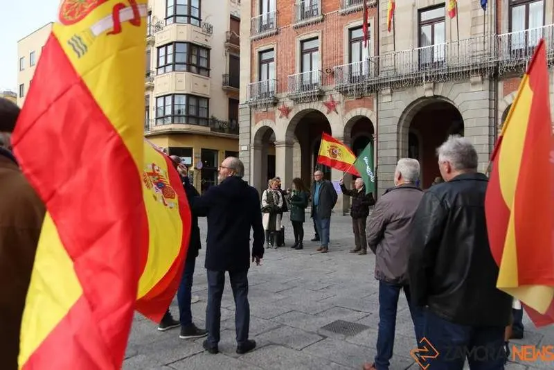 Simpatizantes de VOX en la Plaza Mayor. Fotos Marcos Vicente