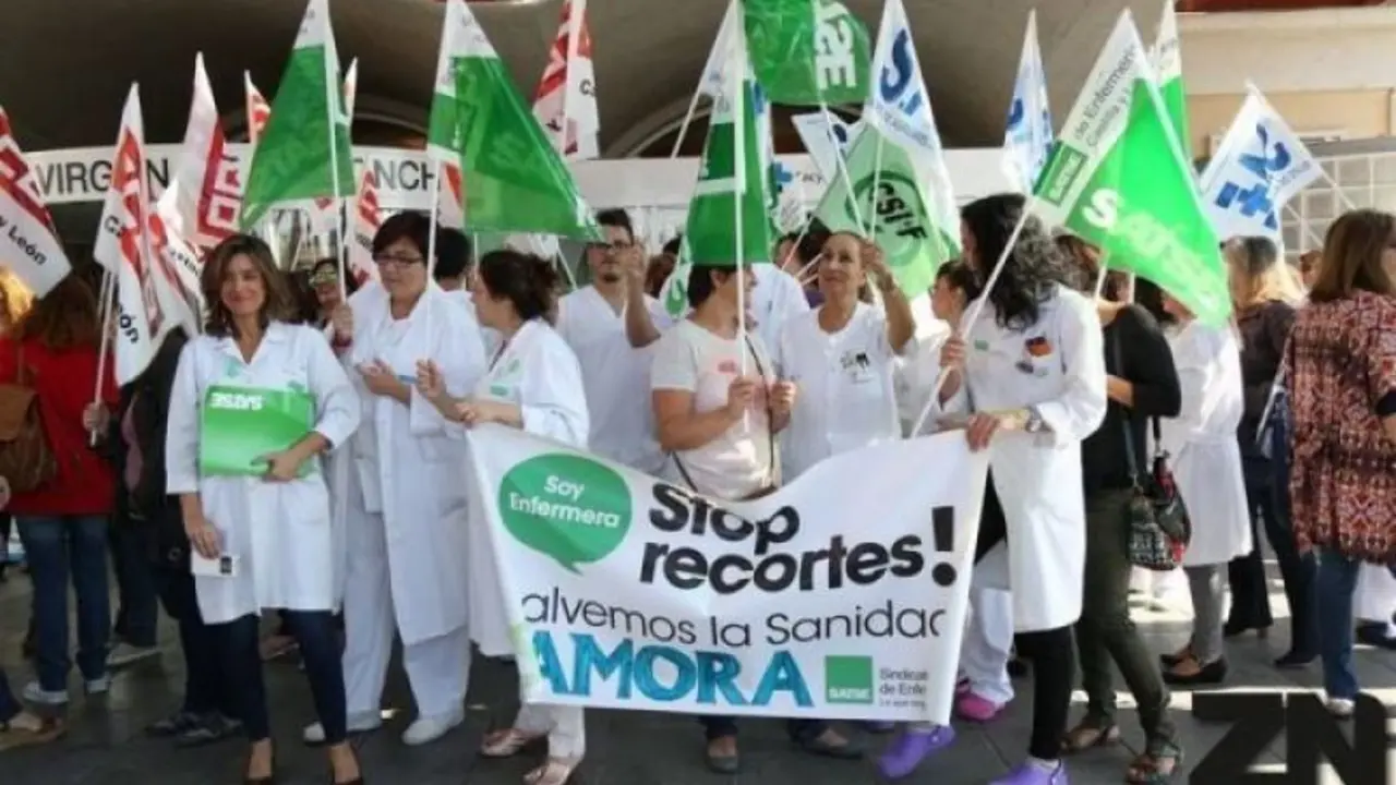 Protesta de Satse en Zamora. Imagen de archivo