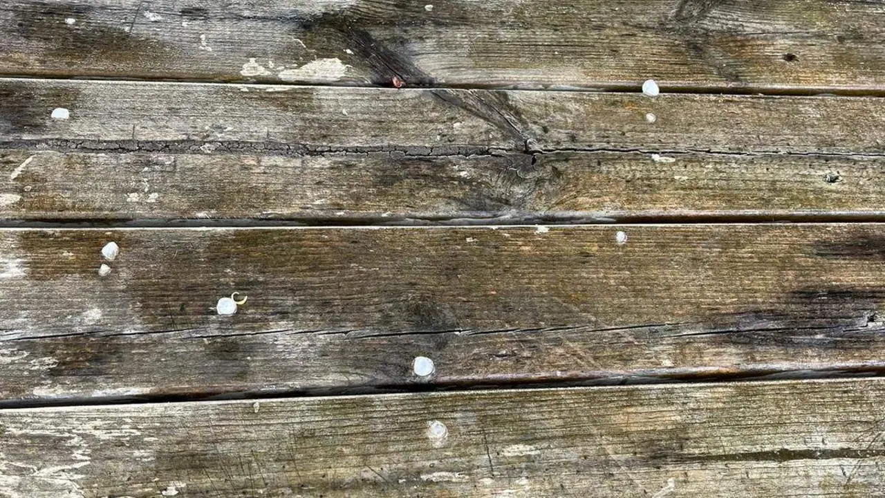 Granizo en el Tera. Imagen de archivo