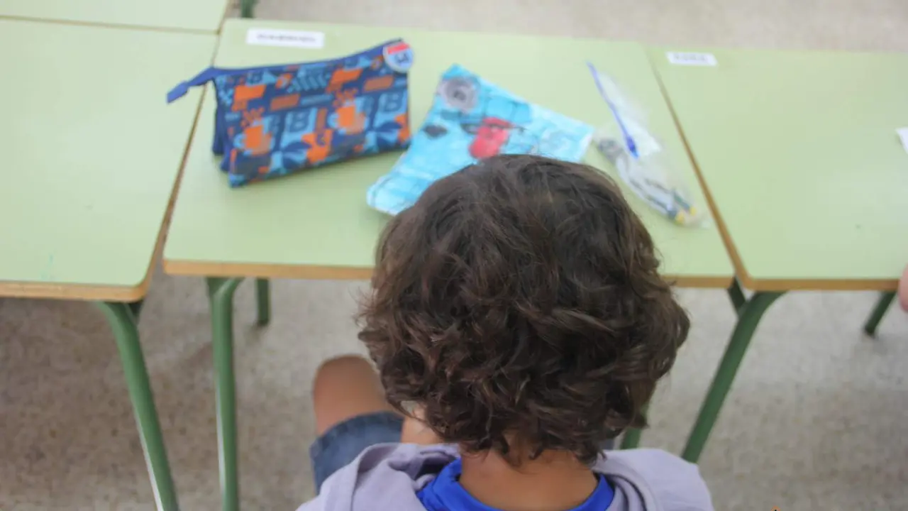 Escolares en un colegio de Zamora
