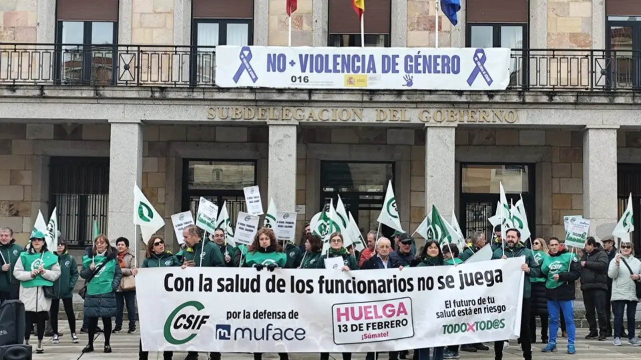 Movilizaci&oacute;n CSIF en Zamora. Imagen de archivo