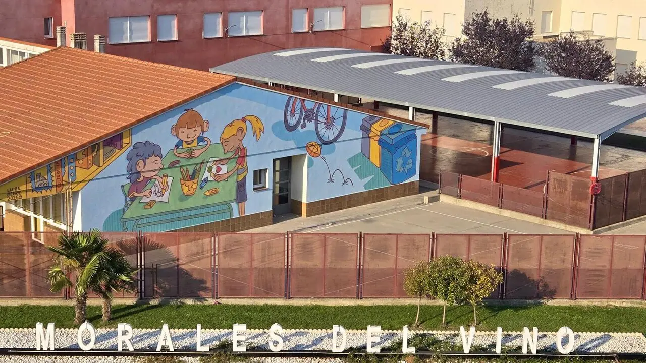 Nuevo mural Morales del Vino en el colegio