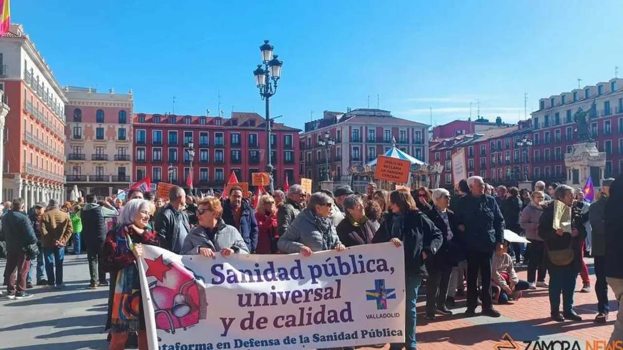 Zamora presente en la manifiestaci&oacute;n de la Sanidad en Valladolid  _23