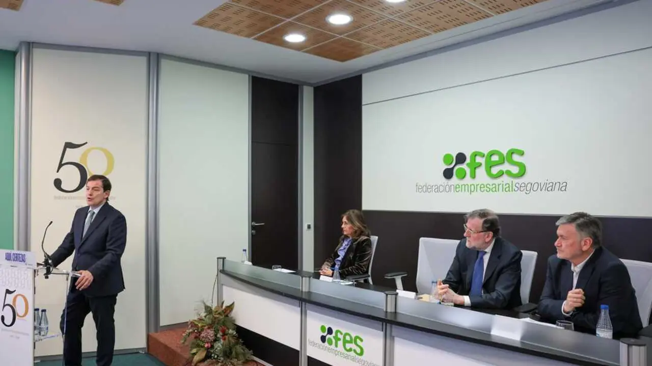 Ma&ntilde;ueco y Rajoy en Segovia