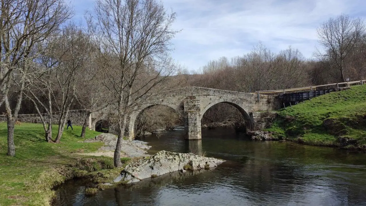 Puente sobre el R&iacute;o Tuela y variante de Hermisende